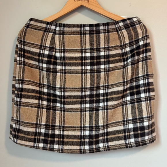 Unbranded Dresses & Skirts - Tan and Black Plaid Mini Skirt